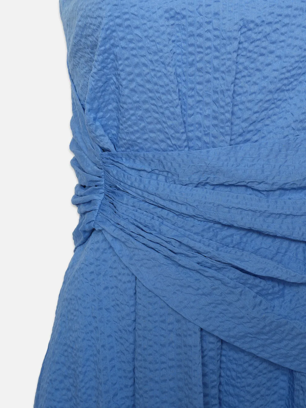 Ruched Sleeveless Midi Dress -- Coastal Blue sold by Frame Denim product image thumbnail 2