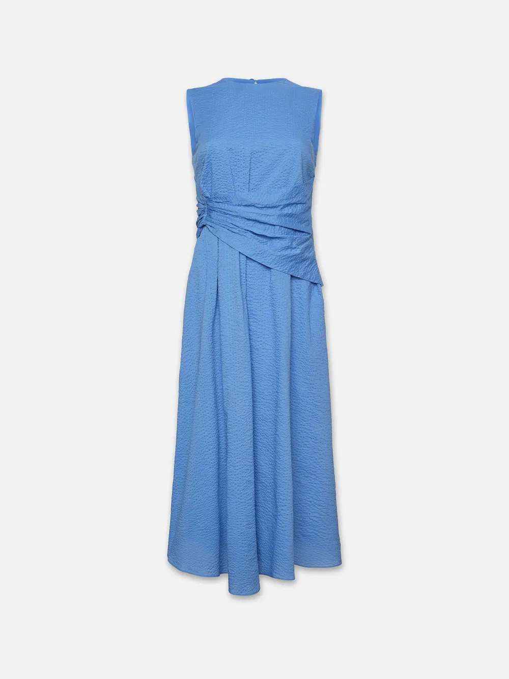 Ruched Sleeveless Midi Dress -- Coastal Blue sold by Frame Denim