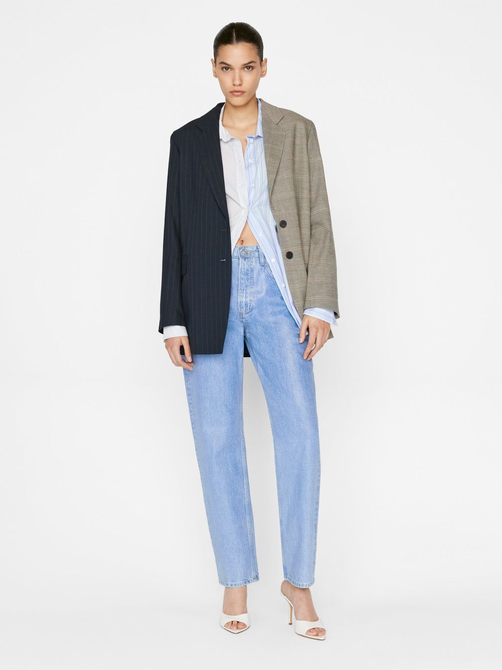 Le Mix Oversized Shirt -- Blanc Multi sold by Frame Denim product image thumbnail 4