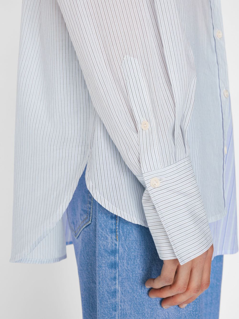 Le Mix Oversized Shirt -- Blanc Multi sold by Frame Denim product image thumbnail 7