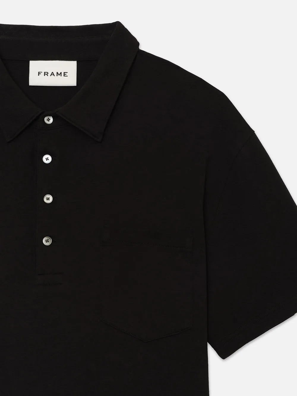 Duo Fold Polo -- Black sold by Frame Denim product image thumbnail 4