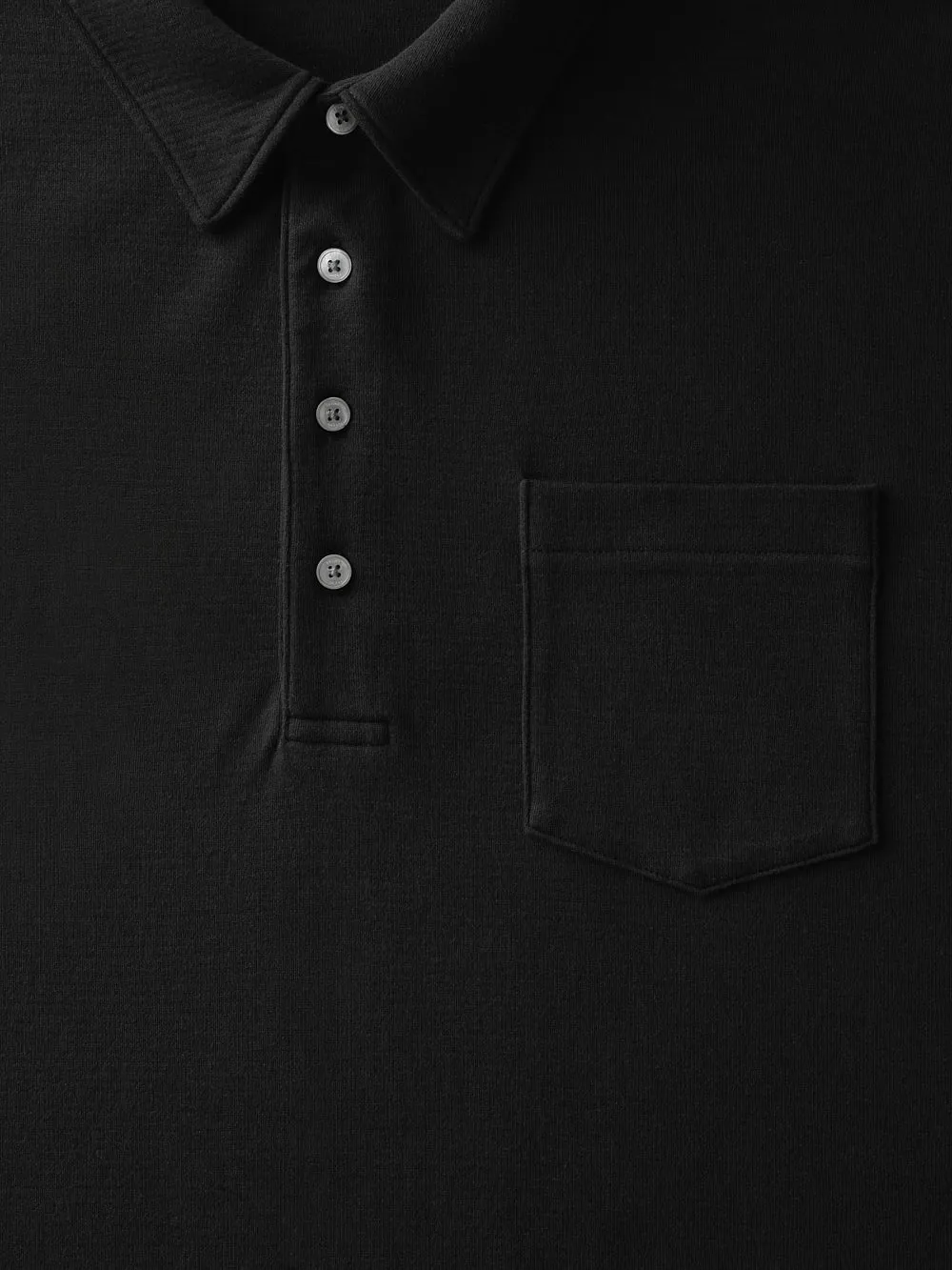Duo Fold Polo -- Black sold by Frame Denim product image thumbnail 2