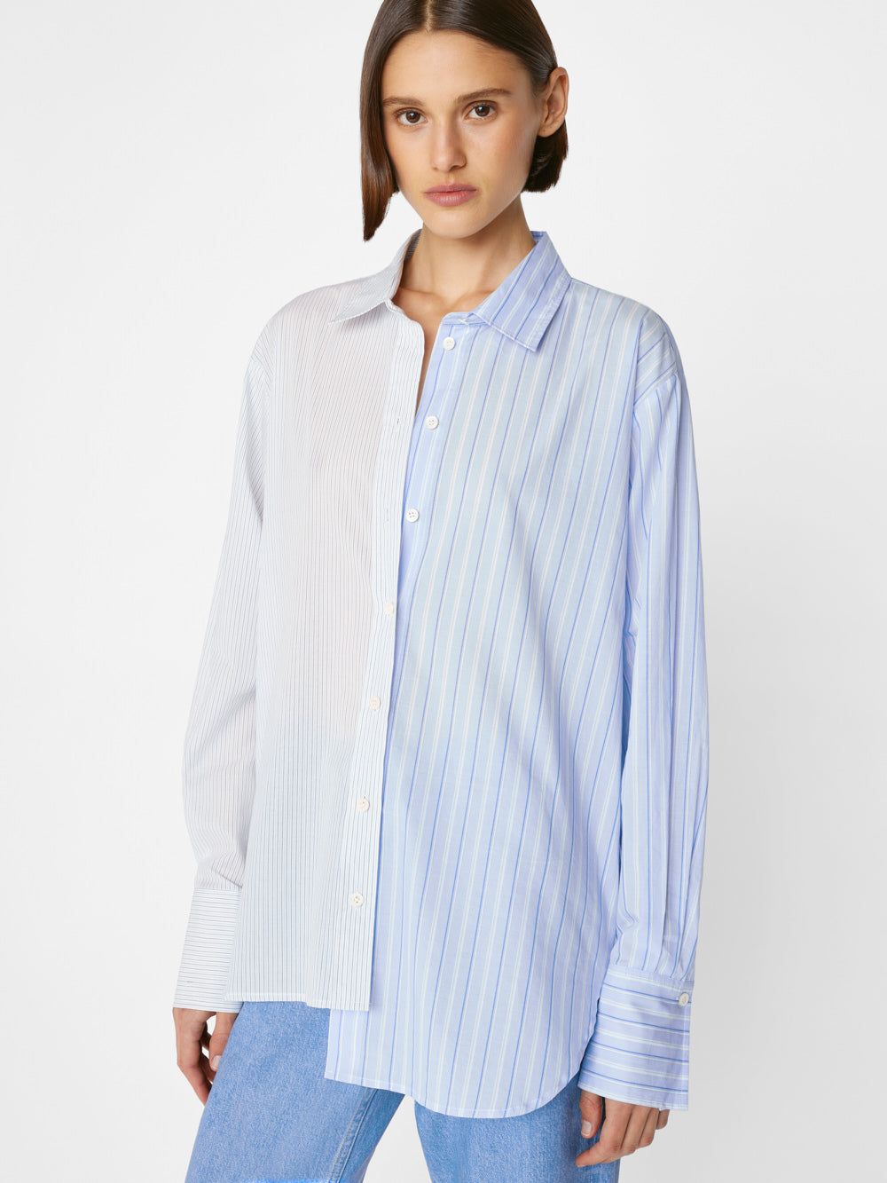 Le Mix Oversized Shirt -- Blanc Multi sold by Frame Denim product image thumbnail 6