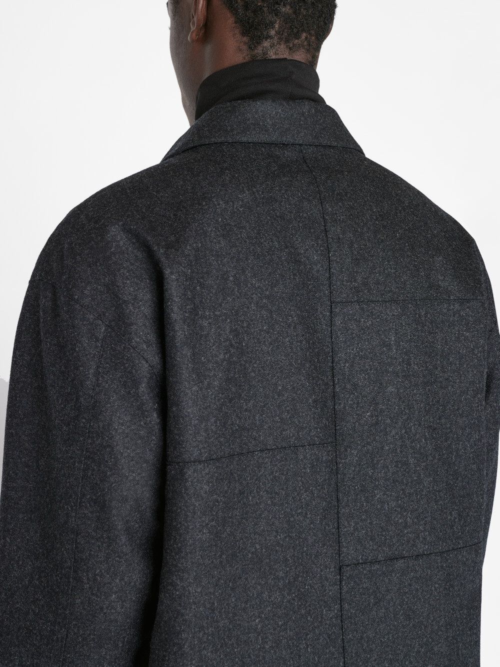 Modern Flannel Long Sleeve Zip Shirt -- Charcoal Grey sold by Frame Denim product image thumbnail 4