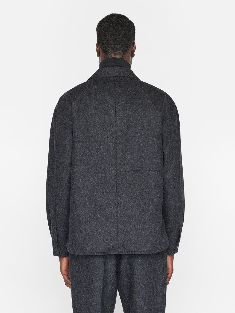Modern Flannel Long Sleeve Zip Shirt -- Charcoal Grey sold by Frame Denim product image thumbnail 7