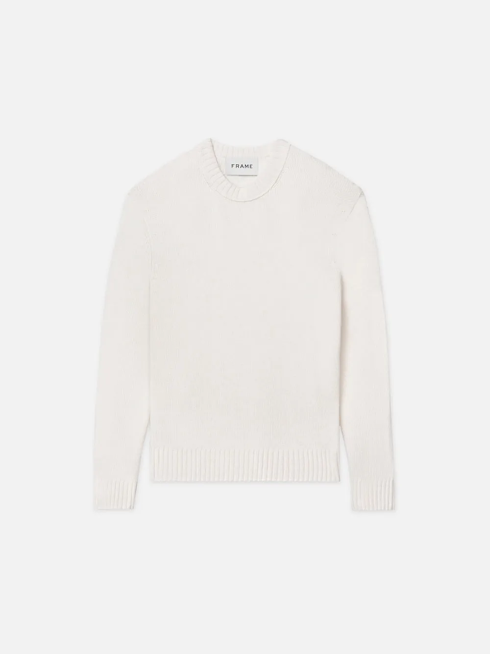 Cashmere Crewneck Sweater -- Cream sold by Frame Denim