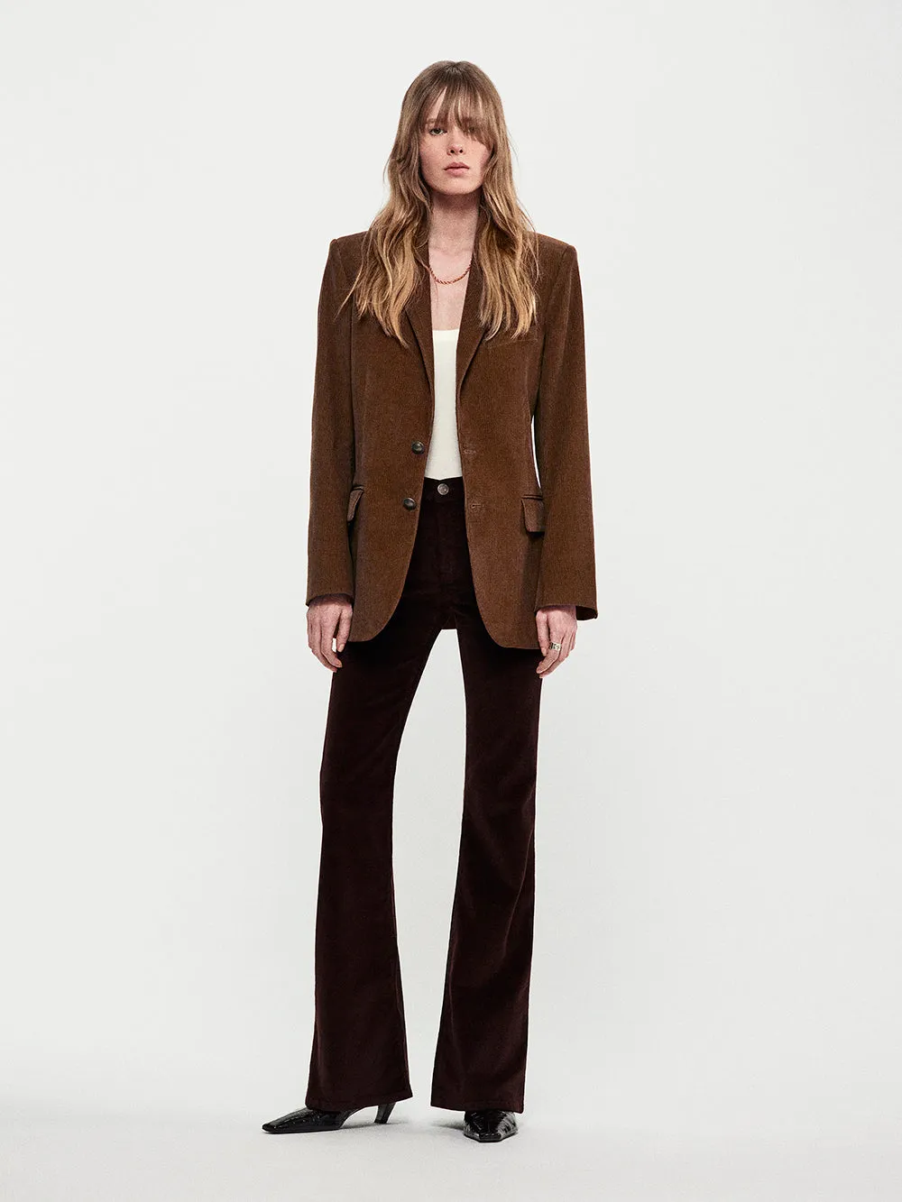 Le Easy Flare Corduroy -- Espresso sold by Frame Denim product image thumbnail 2