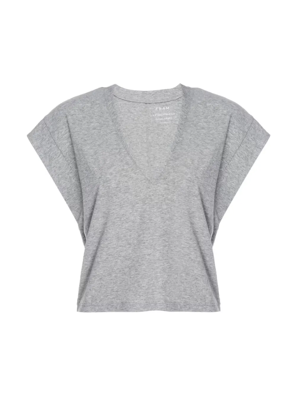 Le High Rise V Neck Tee -- Gris Heather sold by Frame Denim