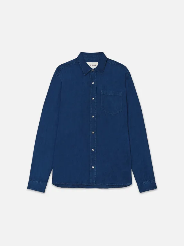 Chambray Shirt -- Darkland sold by Frame Denim