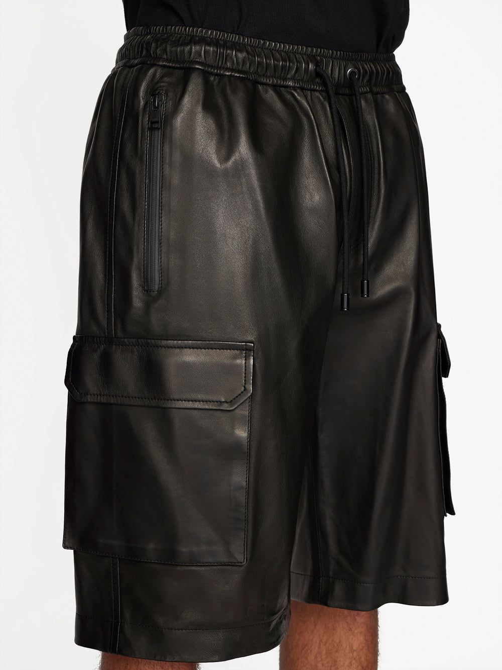 Cargo Leather Short -- Noir sold by Frame Denim product image thumbnail 5