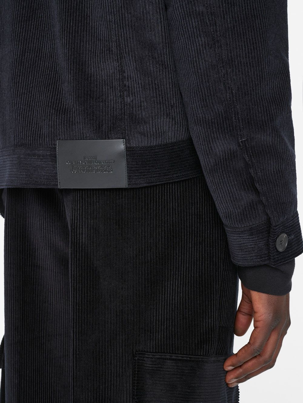 Wide Wale Corduroy Trucker Jacket -- Noir sold by Frame Denim product image thumbnail 4