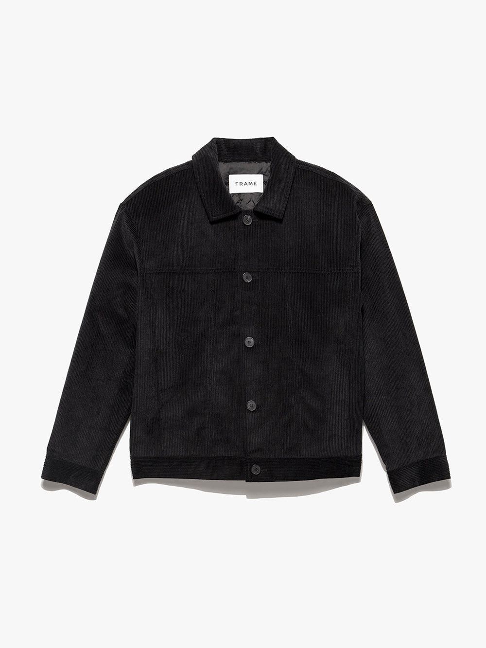 Wide Wale Corduroy Trucker Jacket -- Noir sold by Frame Denim
