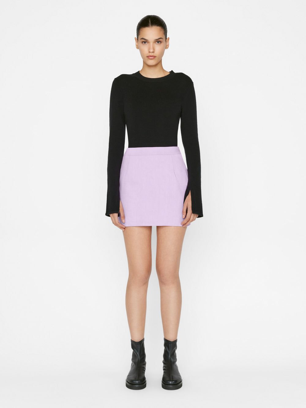 Mini Skirt -- Lilac sold by Frame Denim product image thumbnail 2