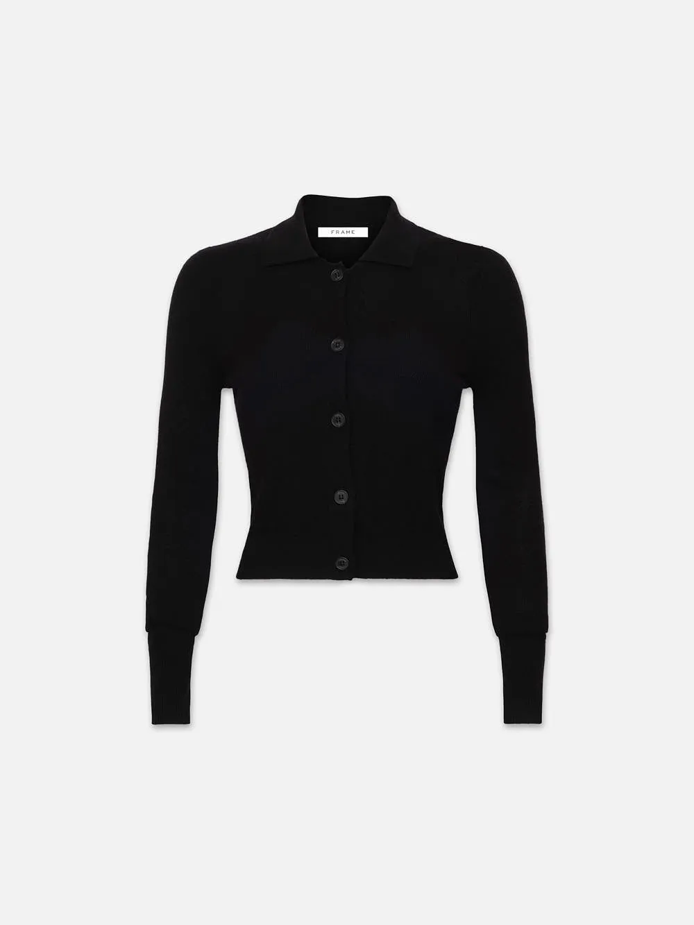 Shrunken Cashmere Cardi -- Noir sold by Frame Denim