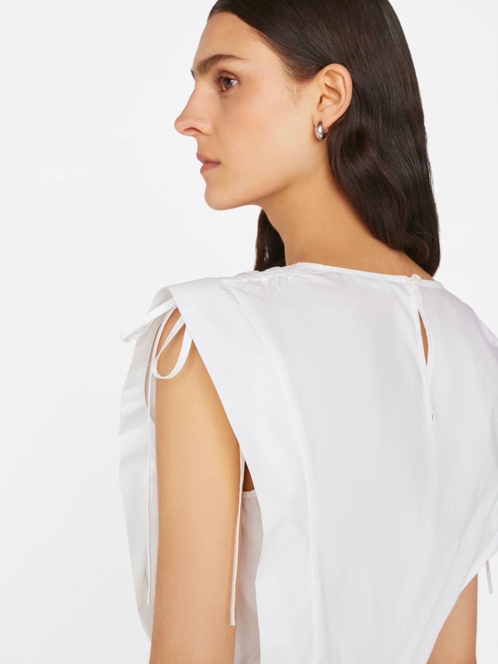 Cinched Shoulder Midi Dress -- Blanc sold by Frame Denim product image thumbnail 2