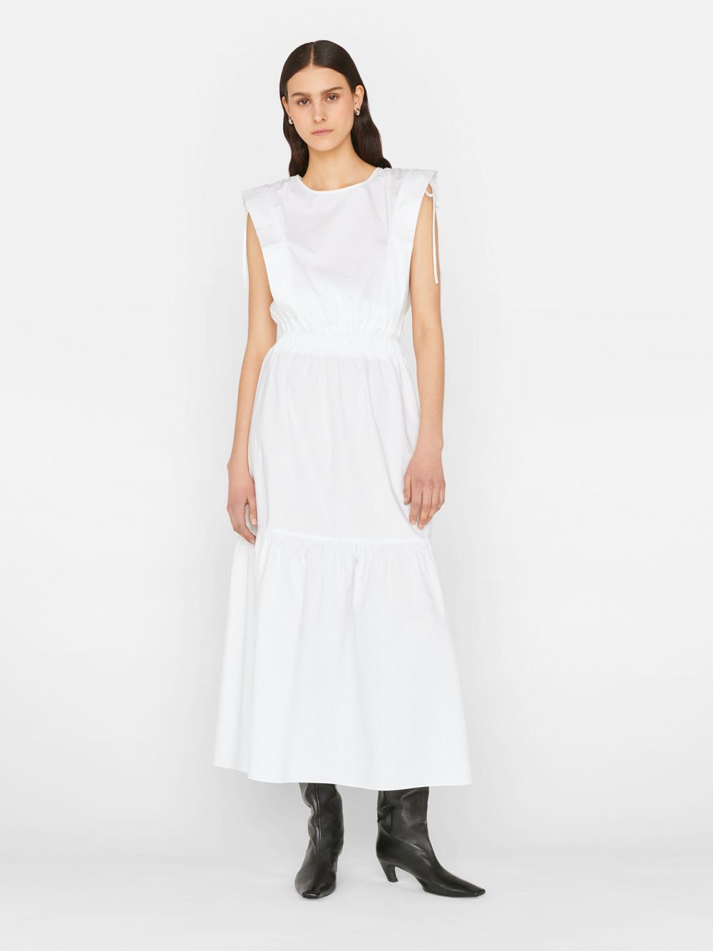 Cinched Shoulder Midi Dress -- Blanc sold by Frame Denim product image thumbnail 7
