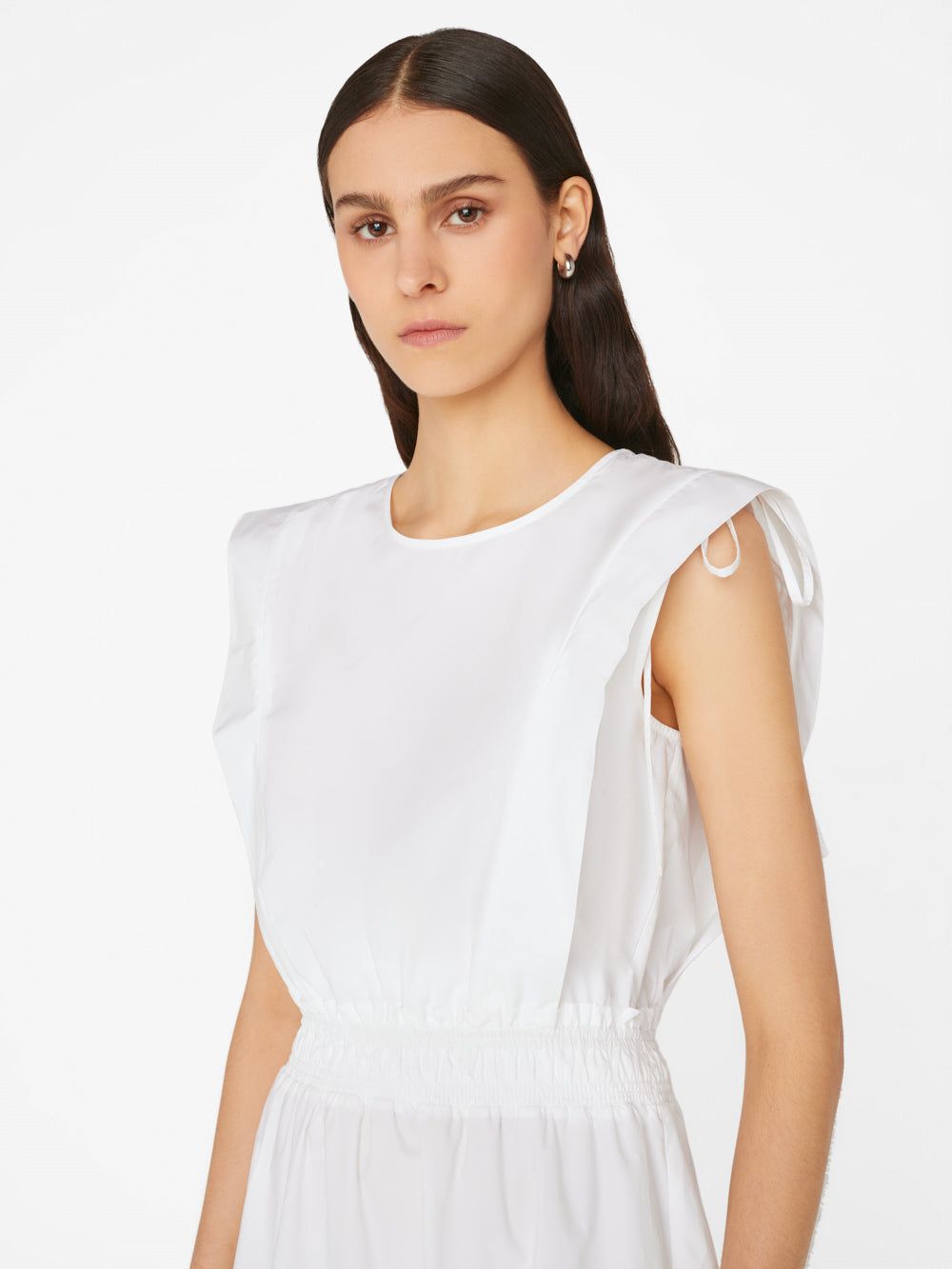 Cinched Shoulder Midi Dress -- Blanc sold by Frame Denim product image thumbnail 3