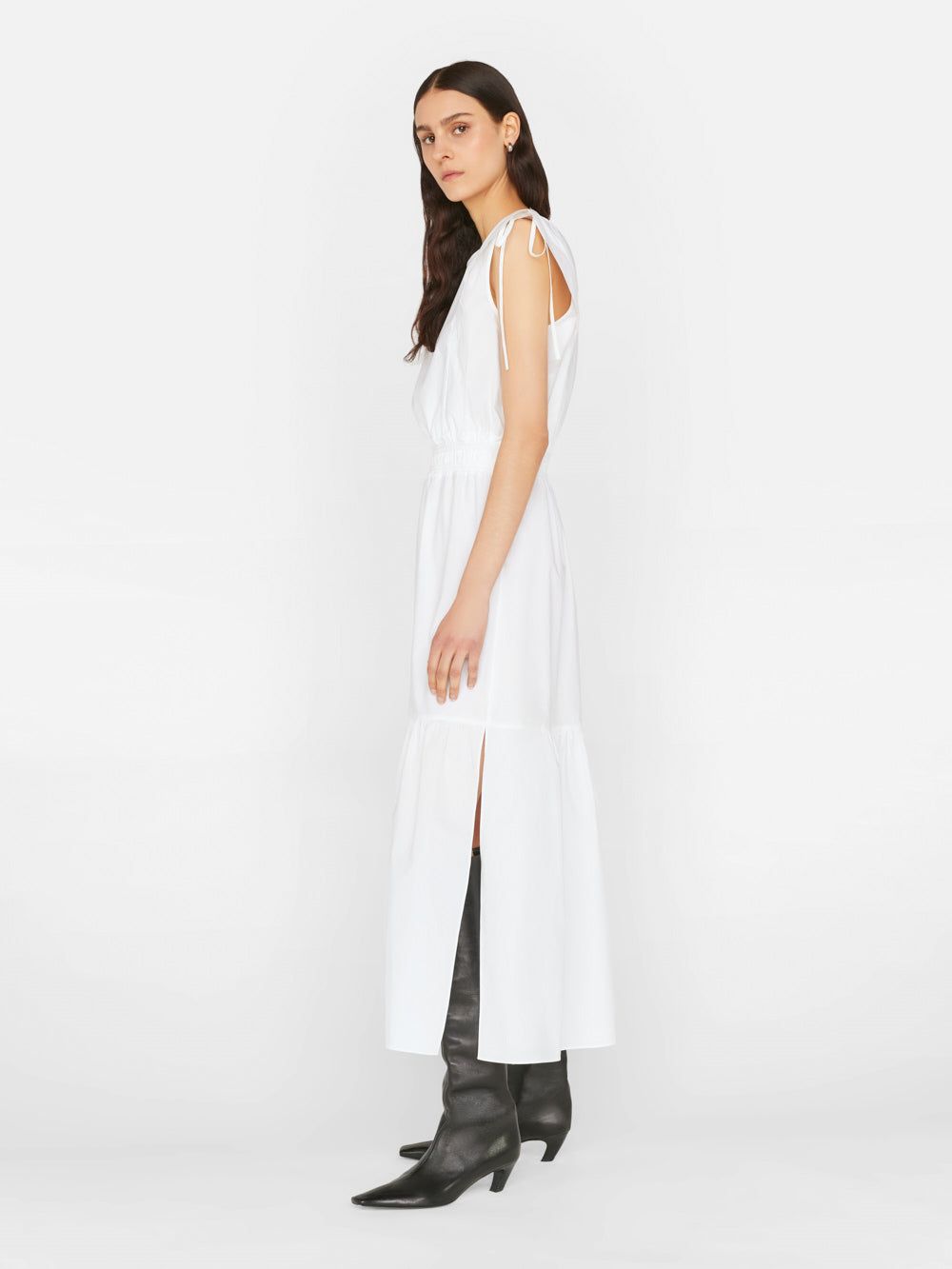 Cinched Shoulder Midi Dress -- Blanc sold by Frame Denim product image thumbnail 5