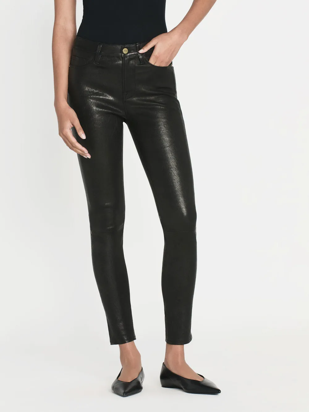 Leather Le High Skinny -- Washed Black sold by Frame Denim product image thumbnail 2