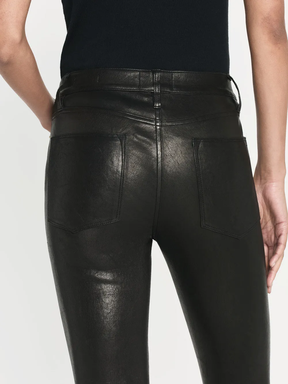 Leather Le High Skinny -- Washed Black sold by Frame Denim product image thumbnail 3