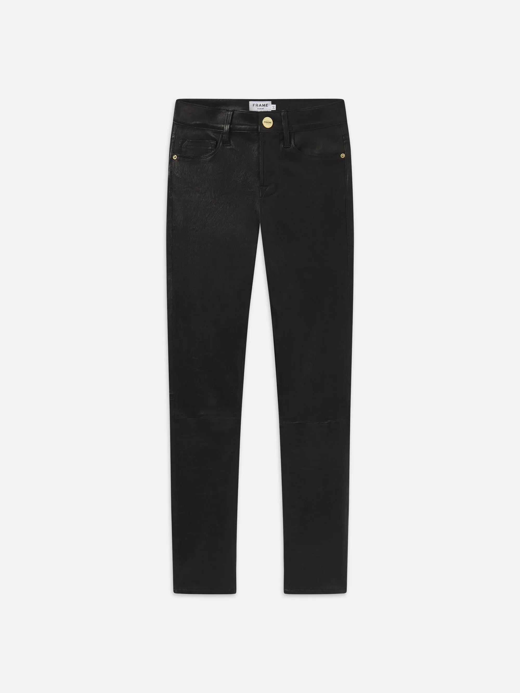 Leather Le High Skinny -- Washed Black sold by Frame Denim