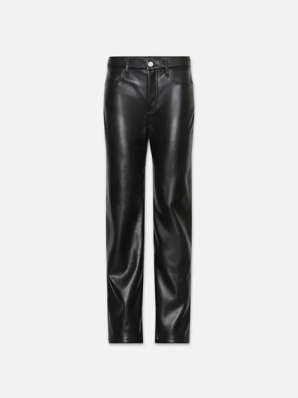 Recycled Leather Le Jane Crop -- Noir sold by Frame Denim