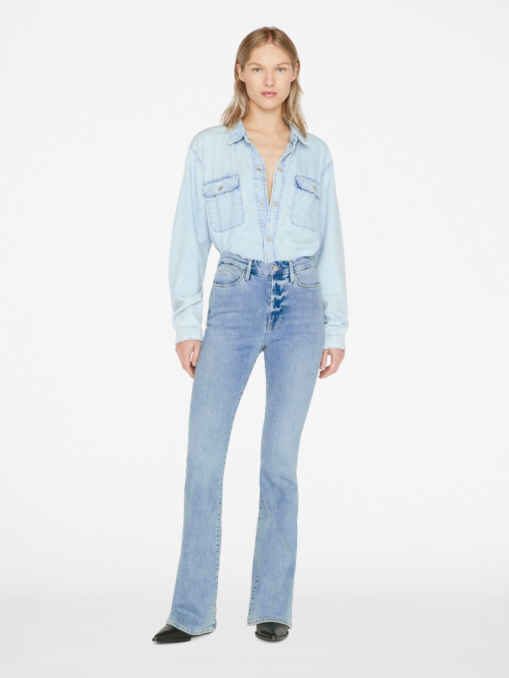 Le Super High Flare -- Jadite sold by Frame Denim product image thumbnail 9