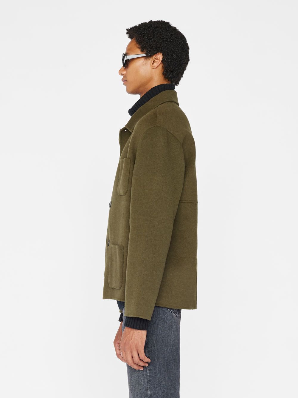 Double Face Wool Jacket -- Olive Green sold by Frame Denim product image thumbnail 6