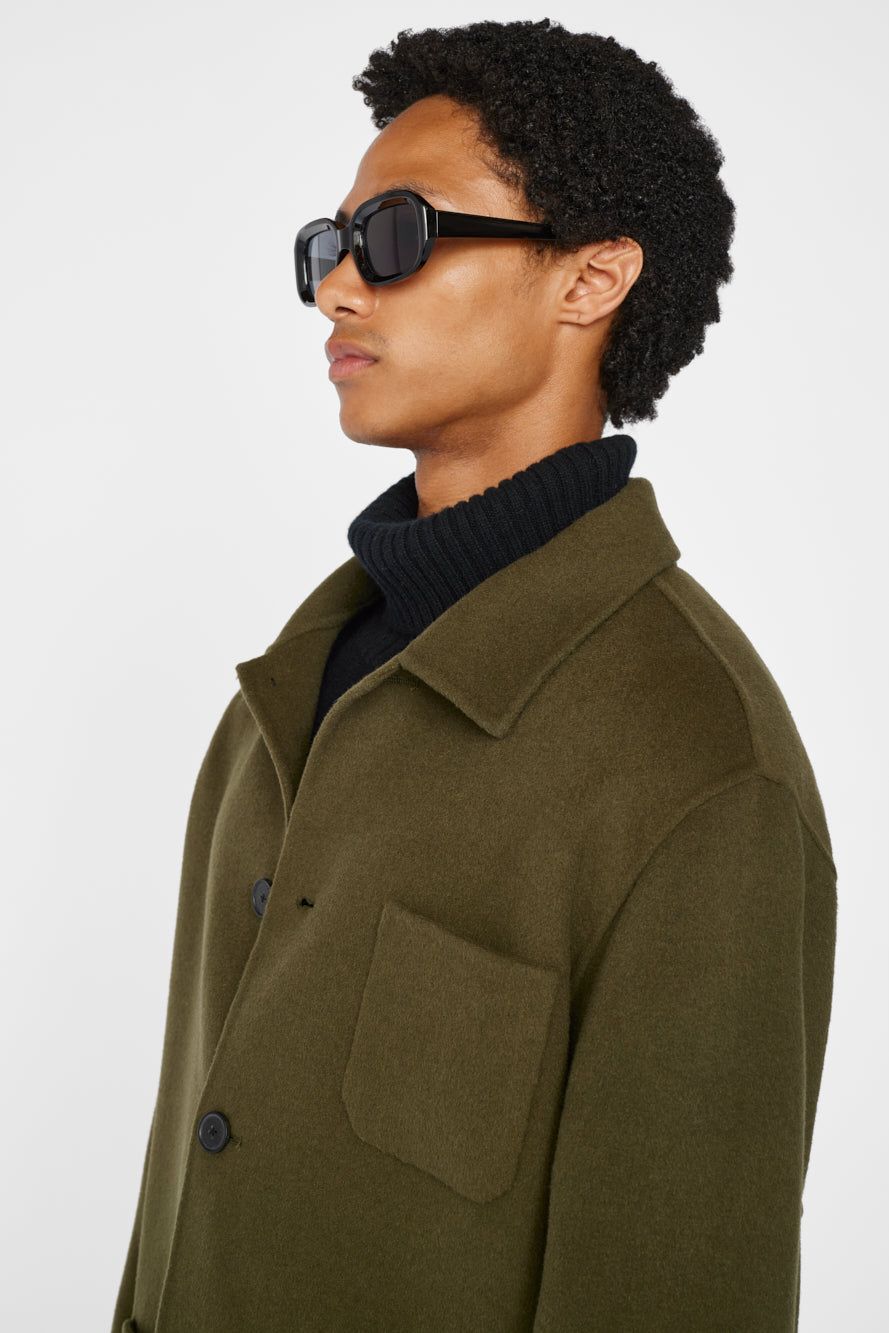 Double Face Wool Jacket -- Olive Green sold by Frame Denim product image thumbnail 3