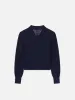 Shrunken Crochet Cardi -- Navy sold by Frame Denim