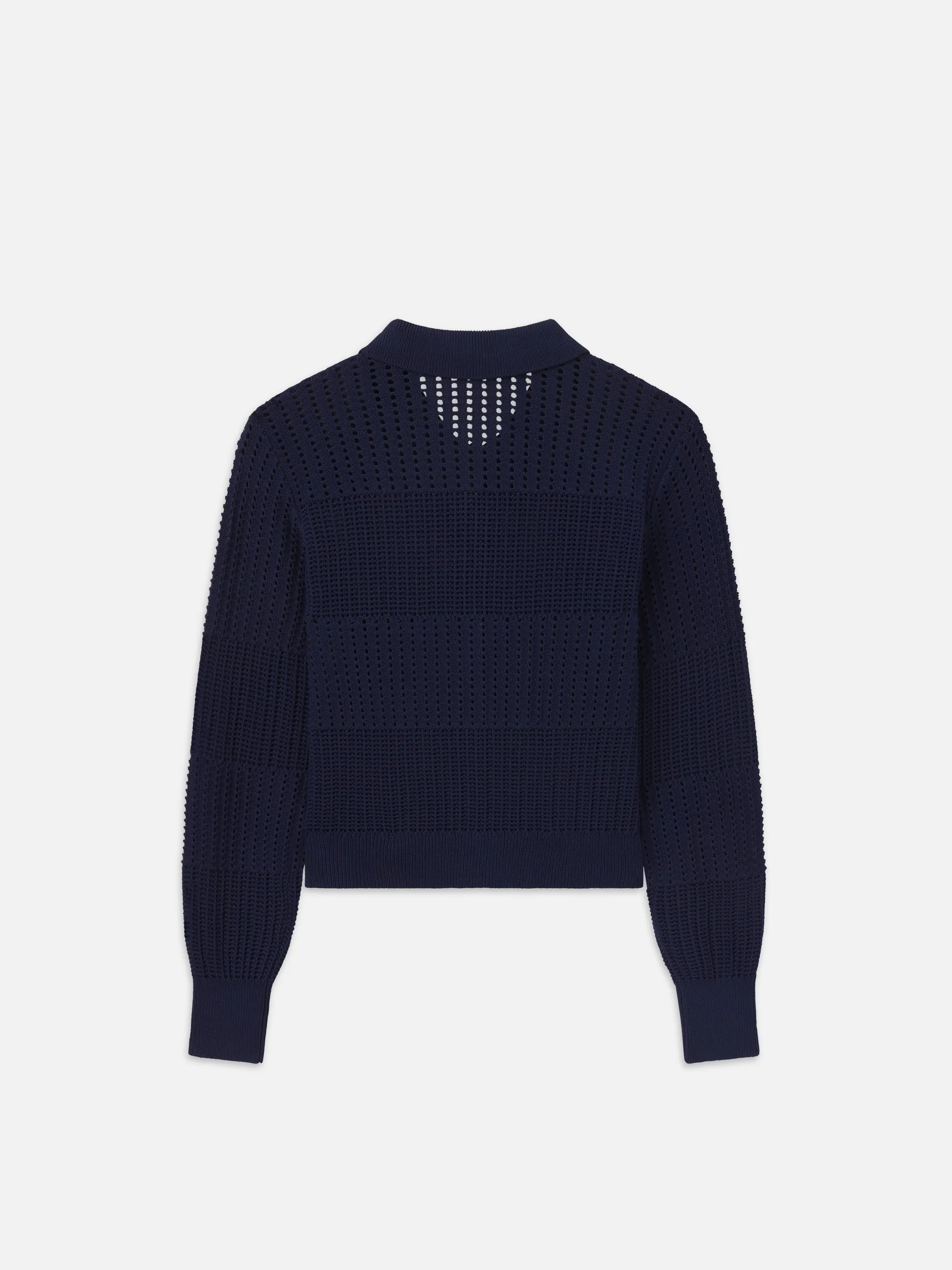 Shrunken Crochet Cardi -- Navy sold by Frame Denim product image thumbnail 3