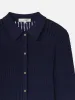 Shrunken Crochet Cardi -- Navy sold by Frame Denim