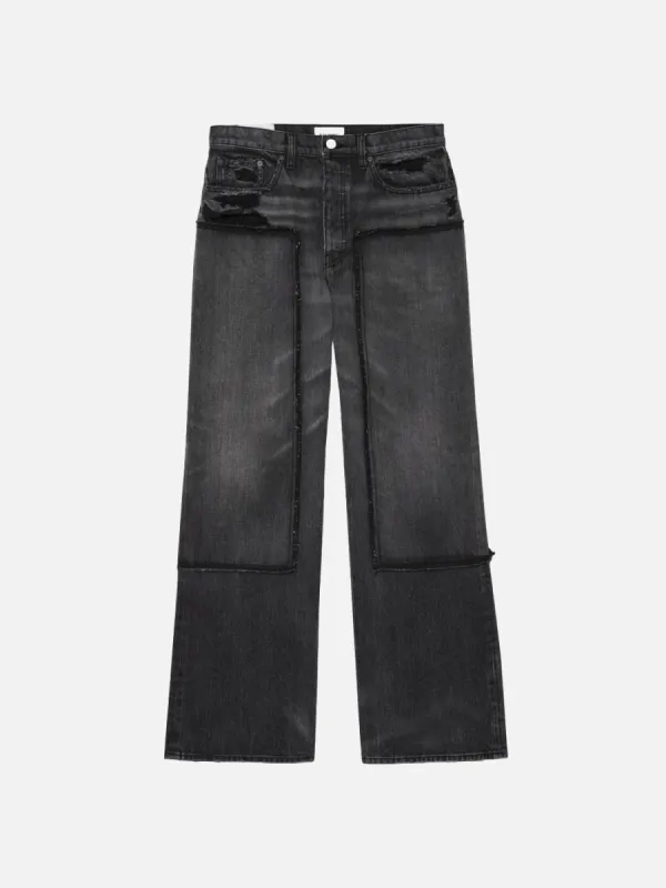 Extra Wide Leg Jean Patched -- McAllen Dark made by Frame Denim