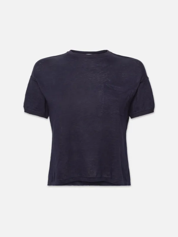 Pocket Crew Tee -- Navy made by Frame Denim