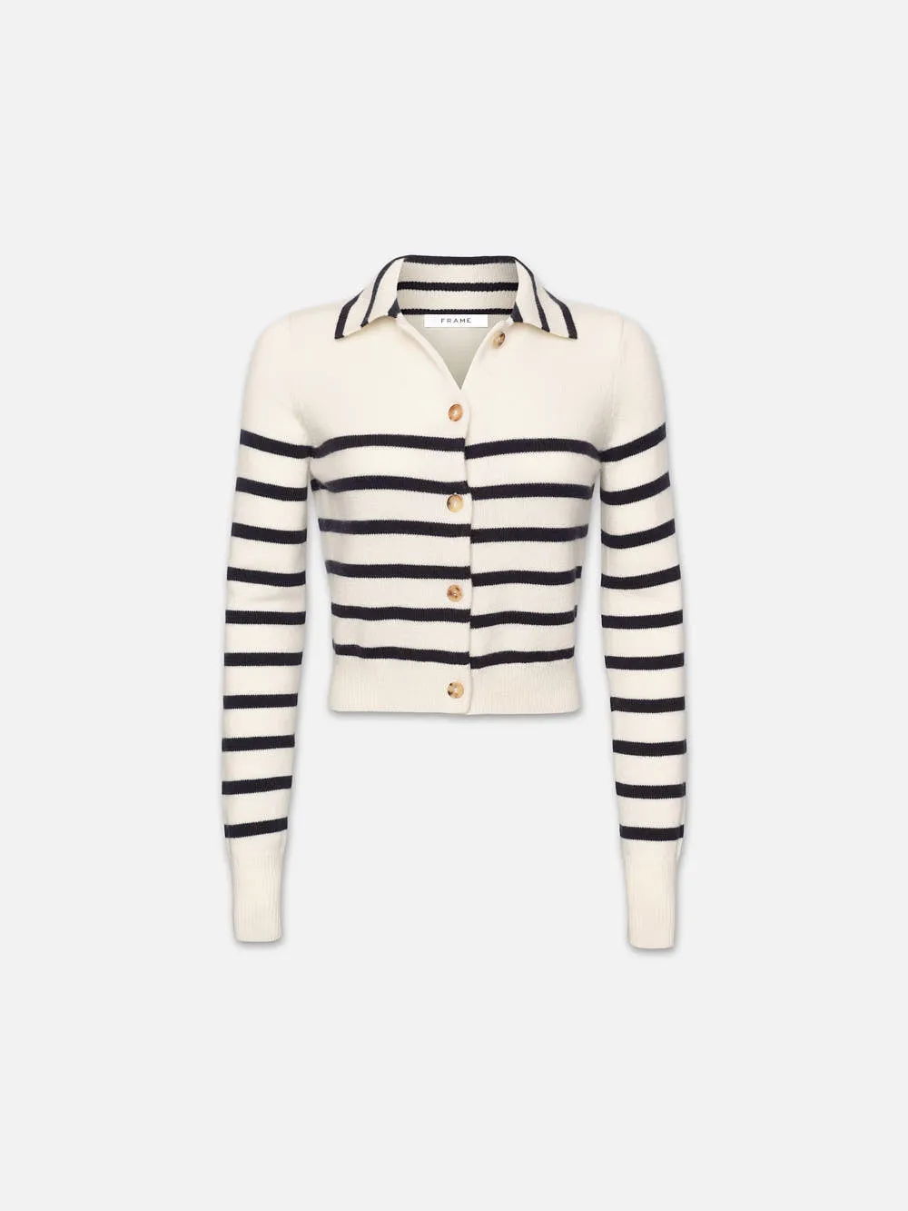 Mariner Cashmere Cardi -- Off White Multi sold by Frame Denim