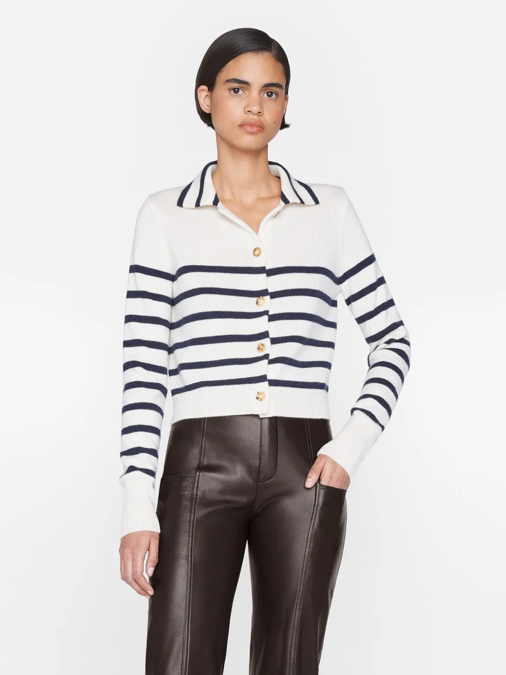 Mariner Cashmere Cardi -- Off White Multi sold by Frame Denim product image thumbnail 2
