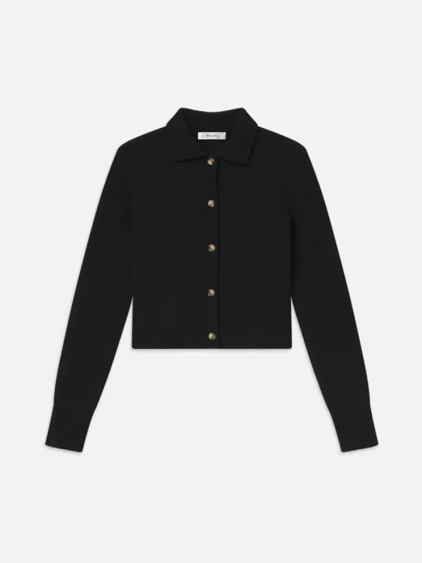 Shrunken Cashmere Cardi -- Black sold by Frame Denim