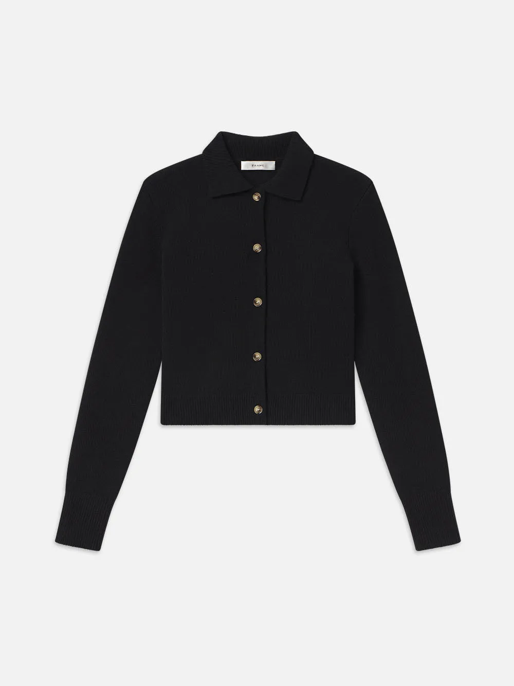 Shrunken Cashmere Cardi -- Black sold by Frame Denim