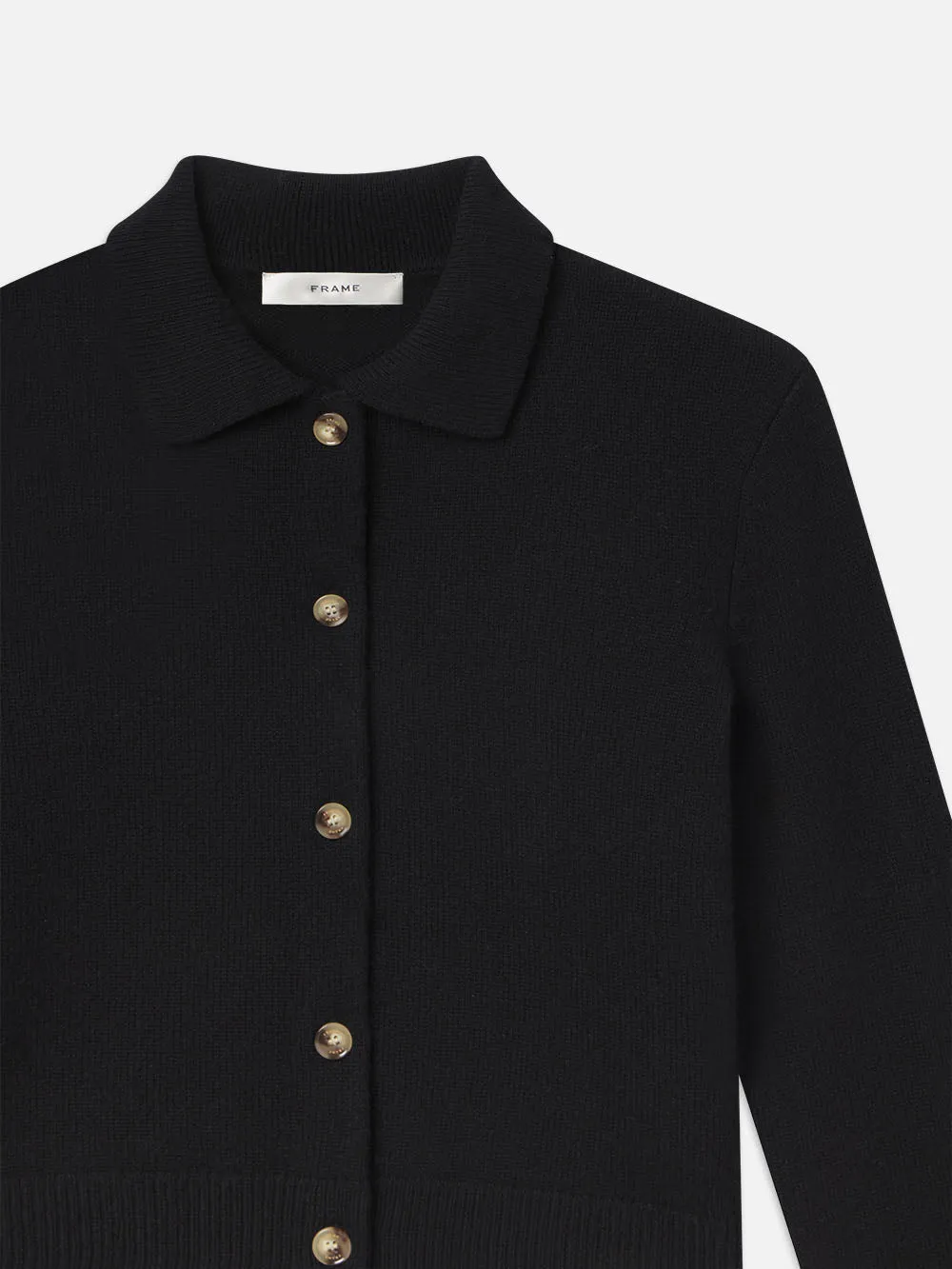 Shrunken Cashmere Cardi -- Black sold by Frame Denim product image thumbnail 3