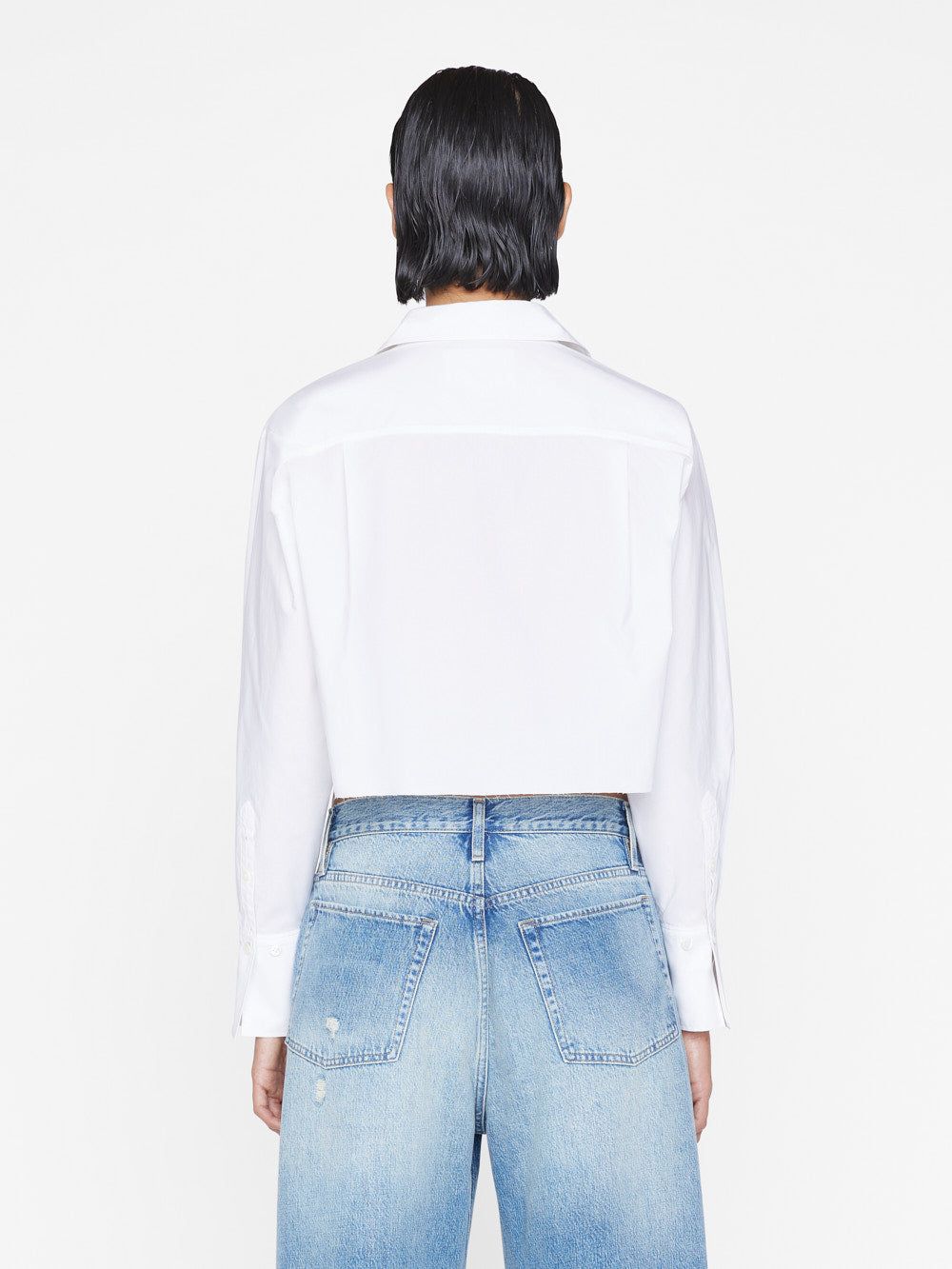 The Cropped Oversized Shirt -- Blanc sold by Frame Denim product image thumbnail 8