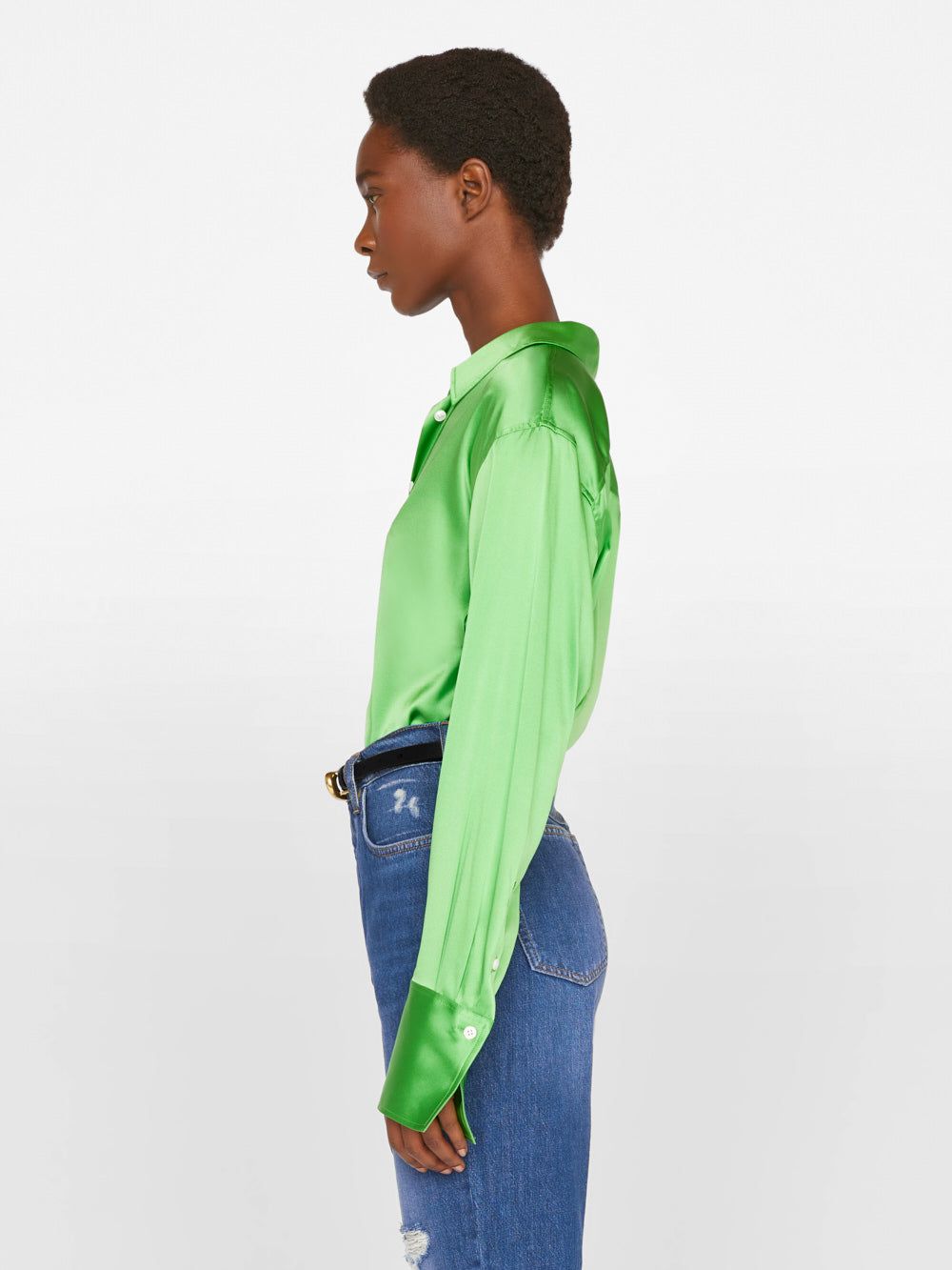 The Standard Shirt -- Bright Peridot sold by Frame Denim product image thumbnail 5