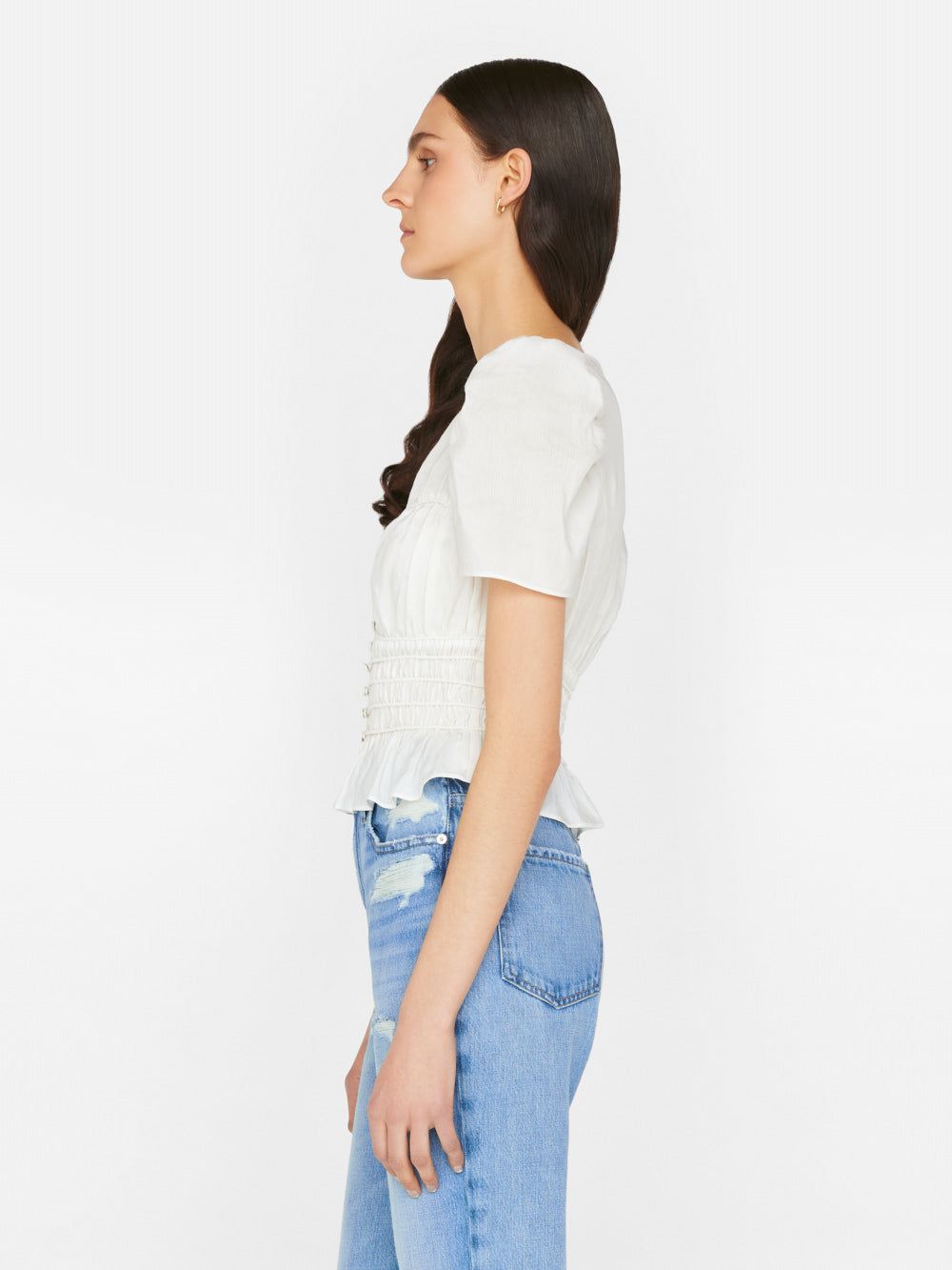 Corded Covered Shoulder Top -- Blanc sold by Frame Denim product image thumbnail 6