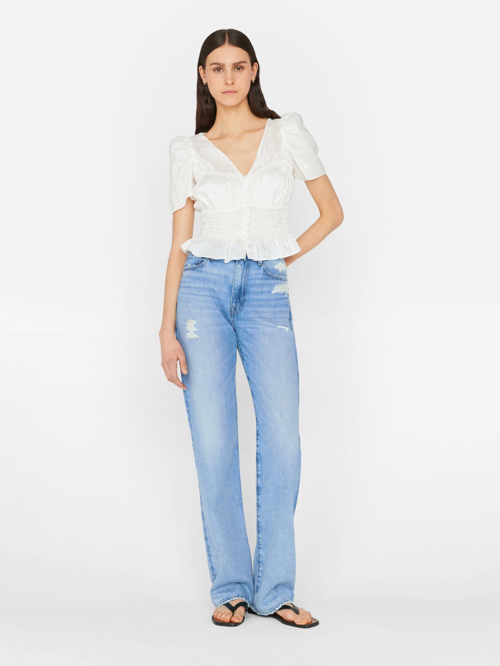 Corded Covered Shoulder Top -- Blanc sold by Frame Denim product image thumbnail 9