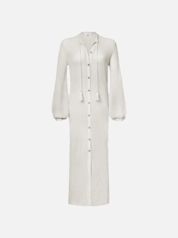 Crochet Kaftan -- Cream made by Frame Denim