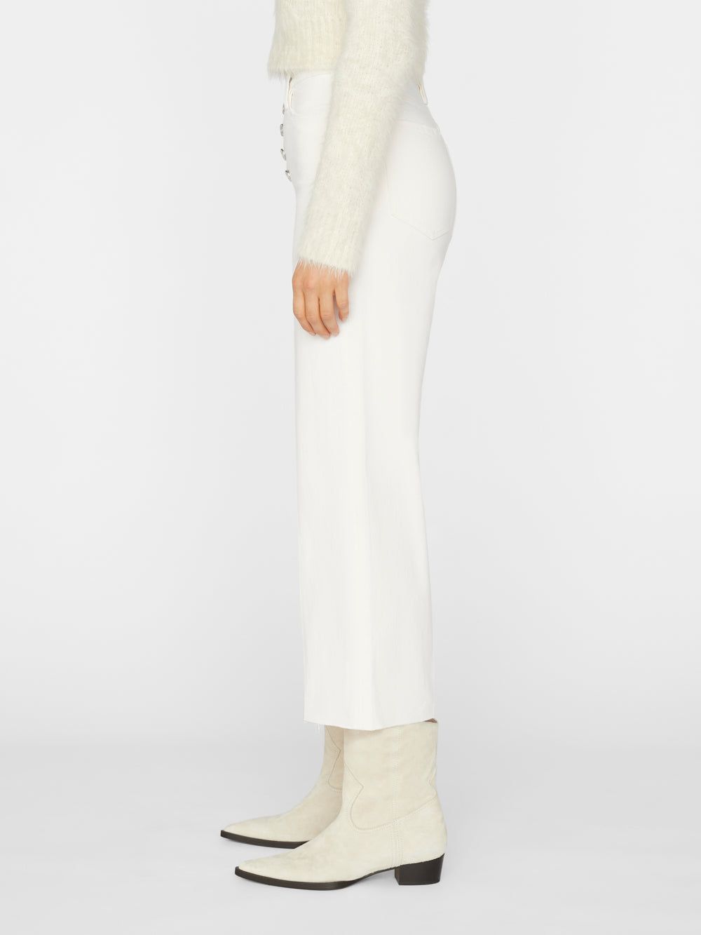 Ali High Rise Wide Crop -- Au Natural sold by Frame Denim product image thumbnail 7