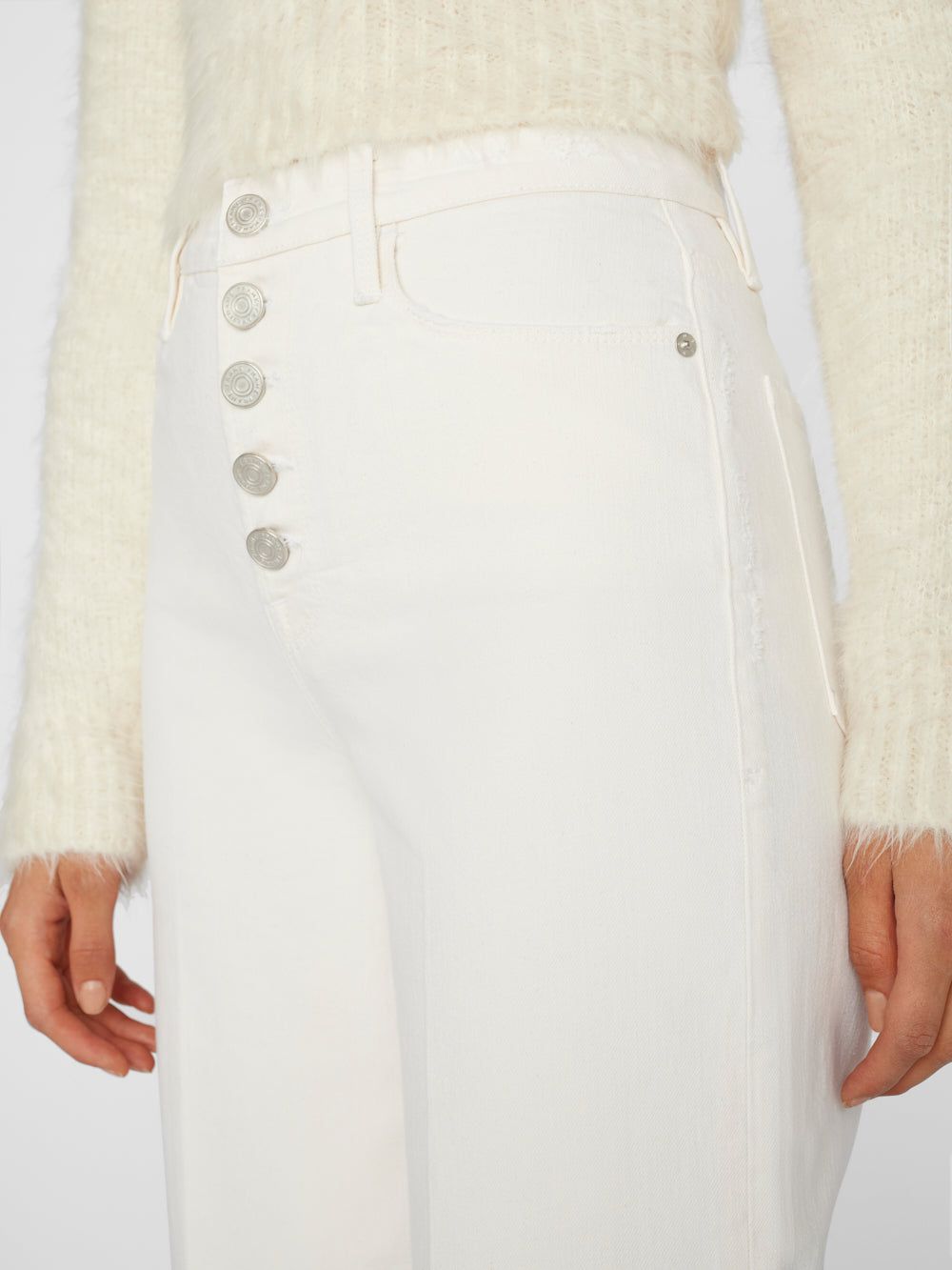 Ali High Rise Wide Crop -- Au Natural sold by Frame Denim product image thumbnail 5
