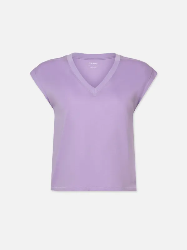 Easy V-Neck Tee -- Lilac sold by Frame Denim