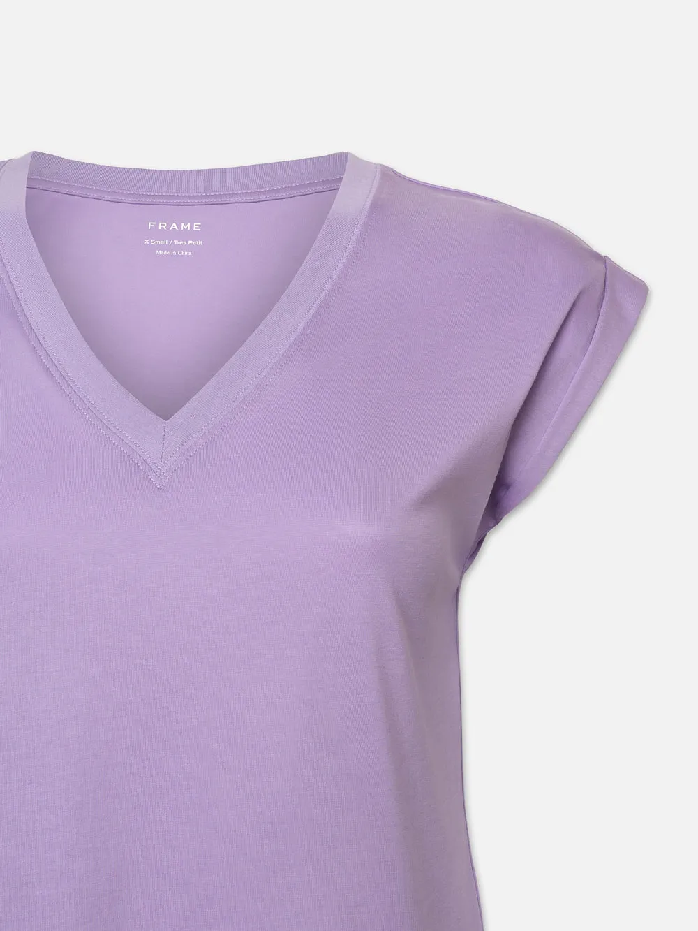 Easy V-Neck Tee -- Lilac sold by Frame Denim product image thumbnail 2