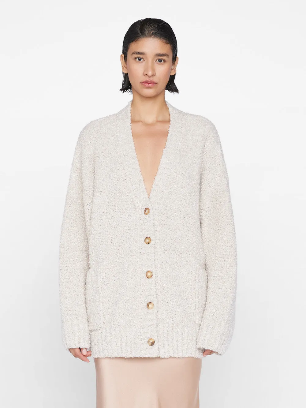 Boucle Cardi -- Oatmeal Heather sold by Frame Denim product image thumbnail 3