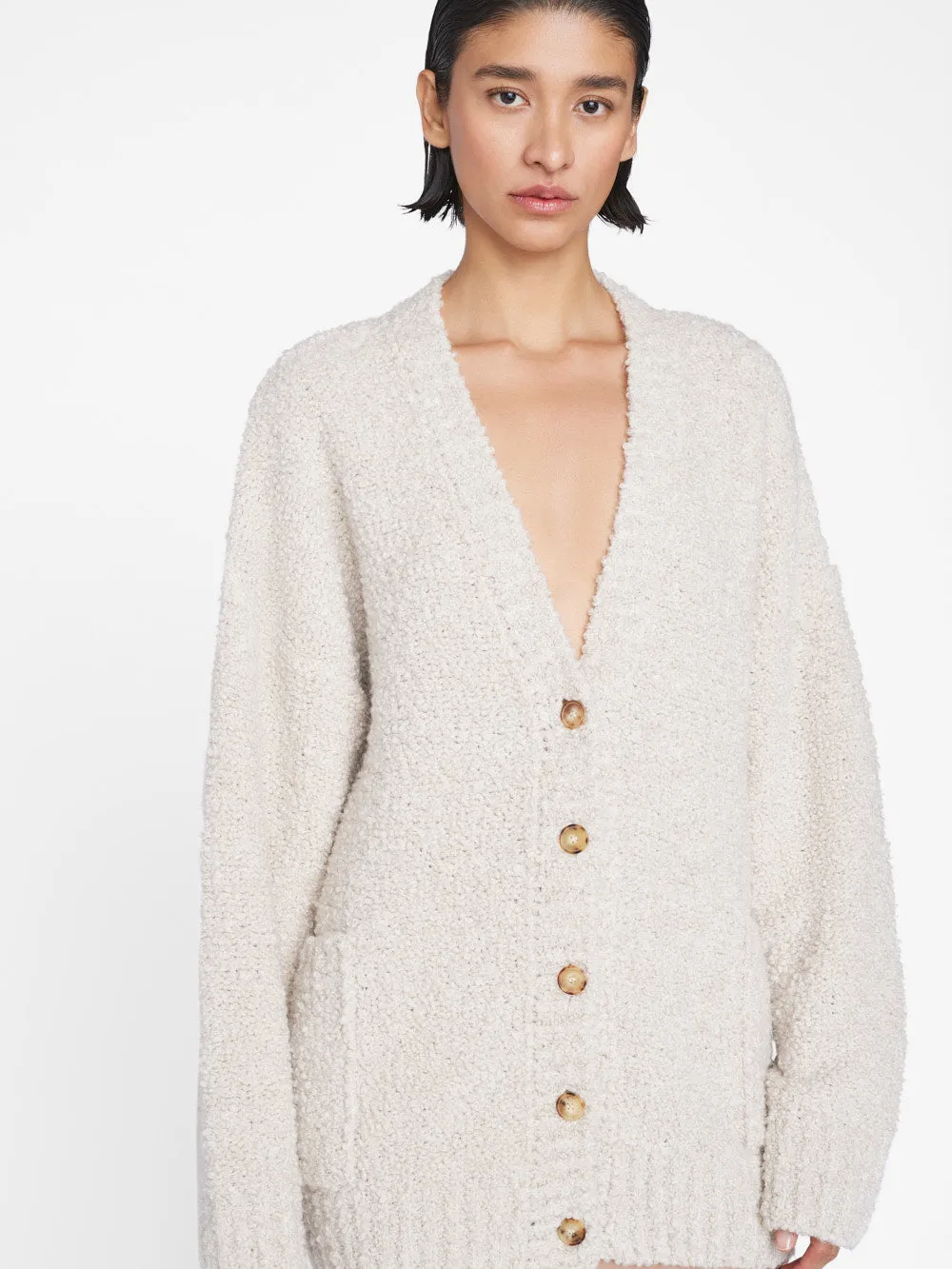 Boucle Cardi -- Oatmeal Heather sold by Frame Denim product image thumbnail 4